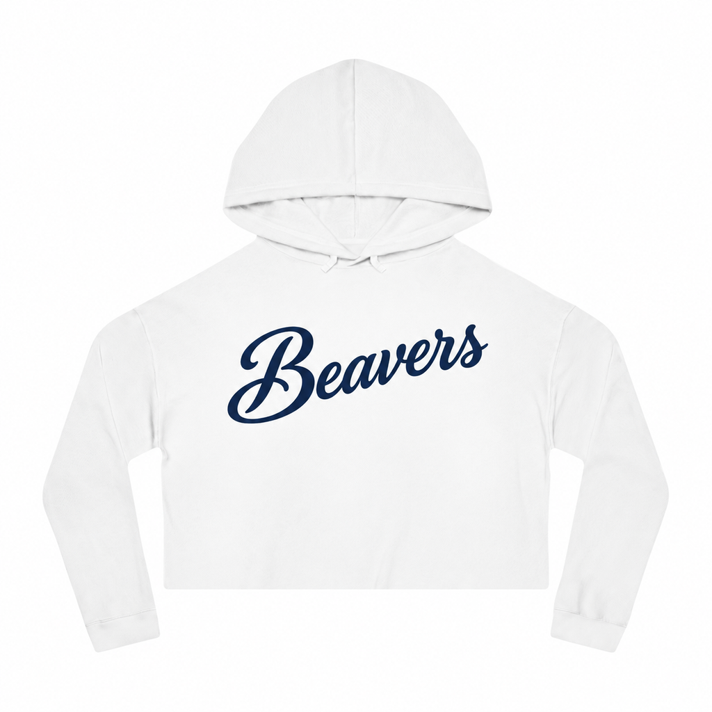 Beavers Script Cropped Hoodie