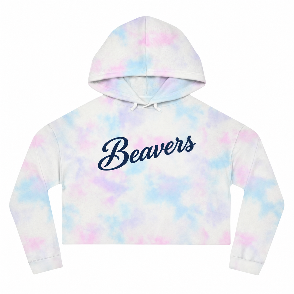 Beavers Script Cropped Hoodie