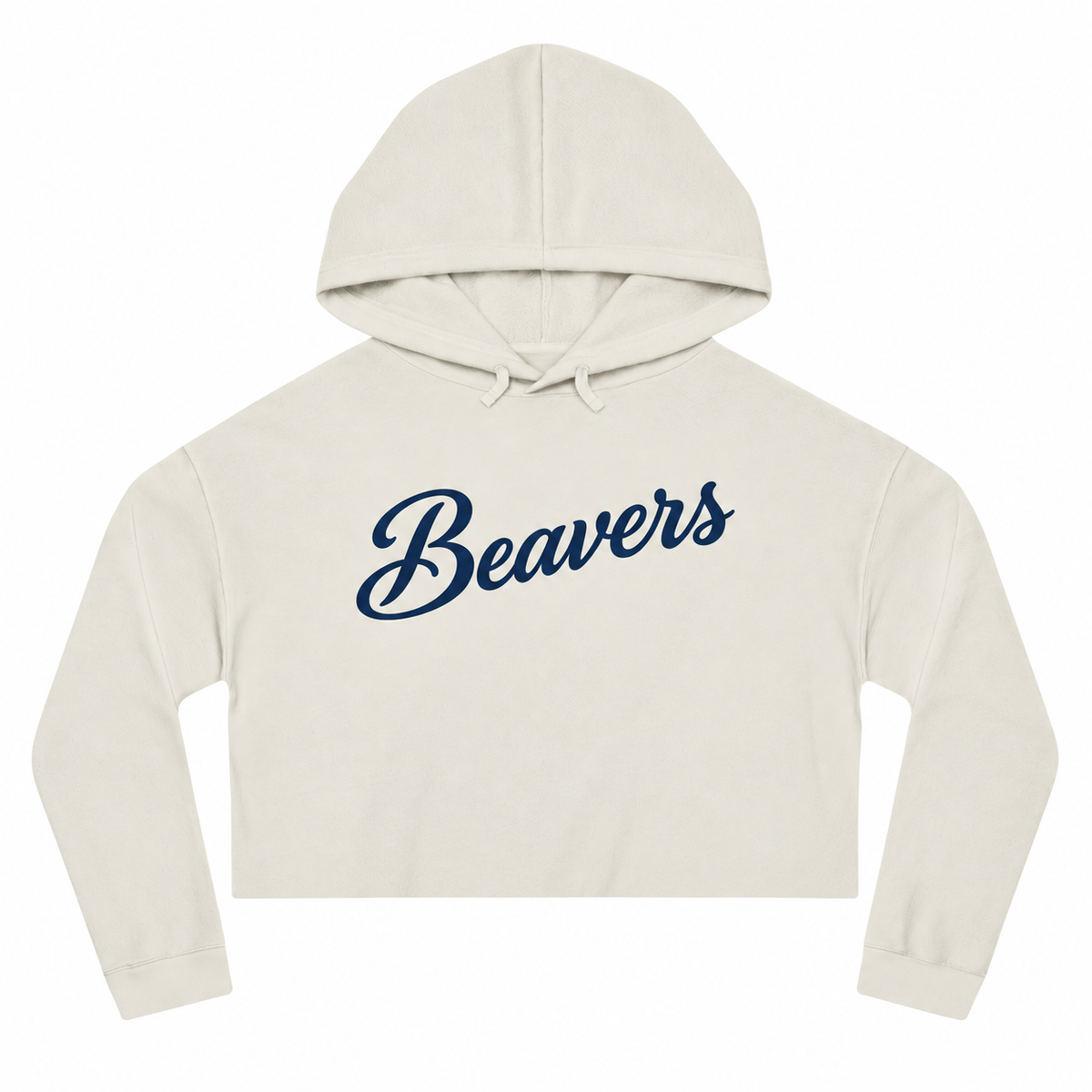 Beavers Script Cropped Hoodie