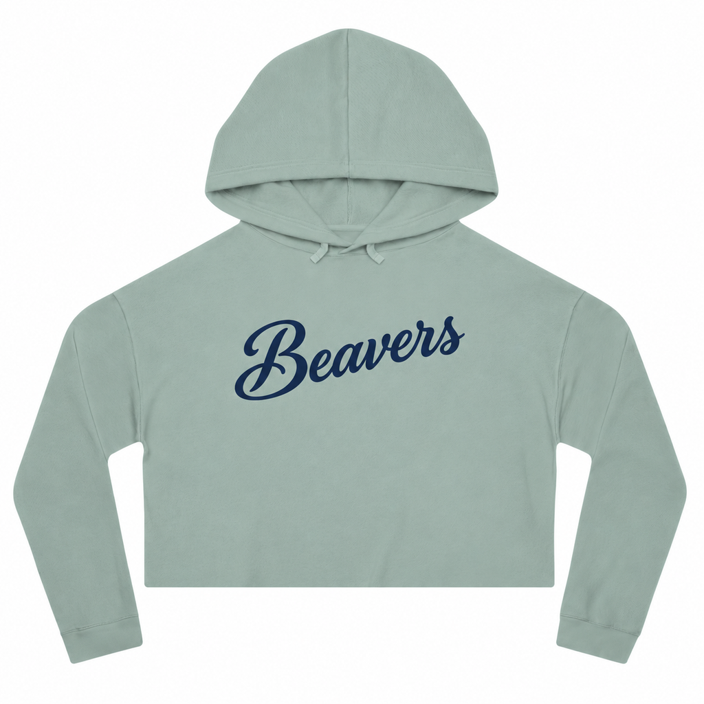 Beavers Script Cropped Hoodie