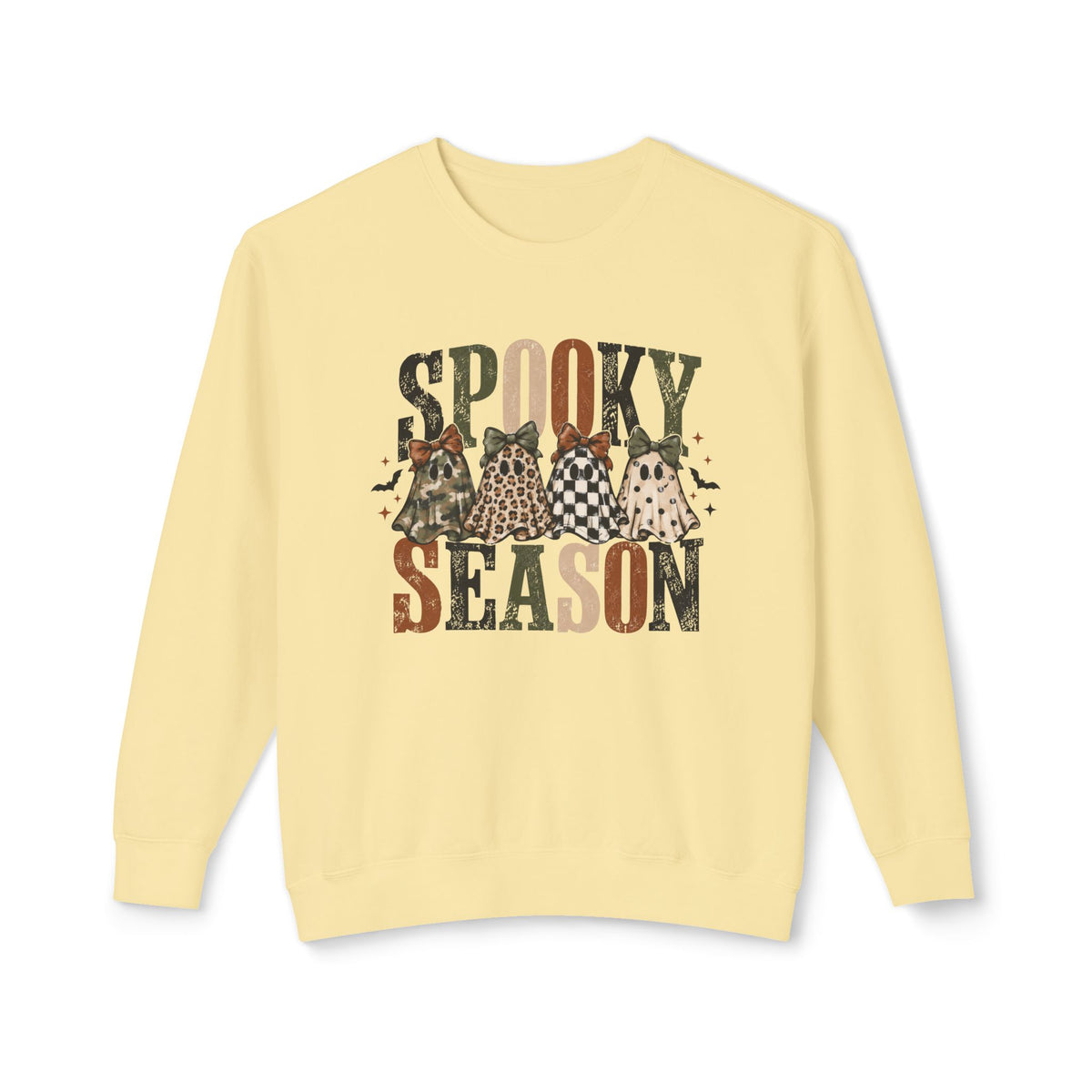 Spooky Season Ghosts Lightweight Crewneck Sweatshirt