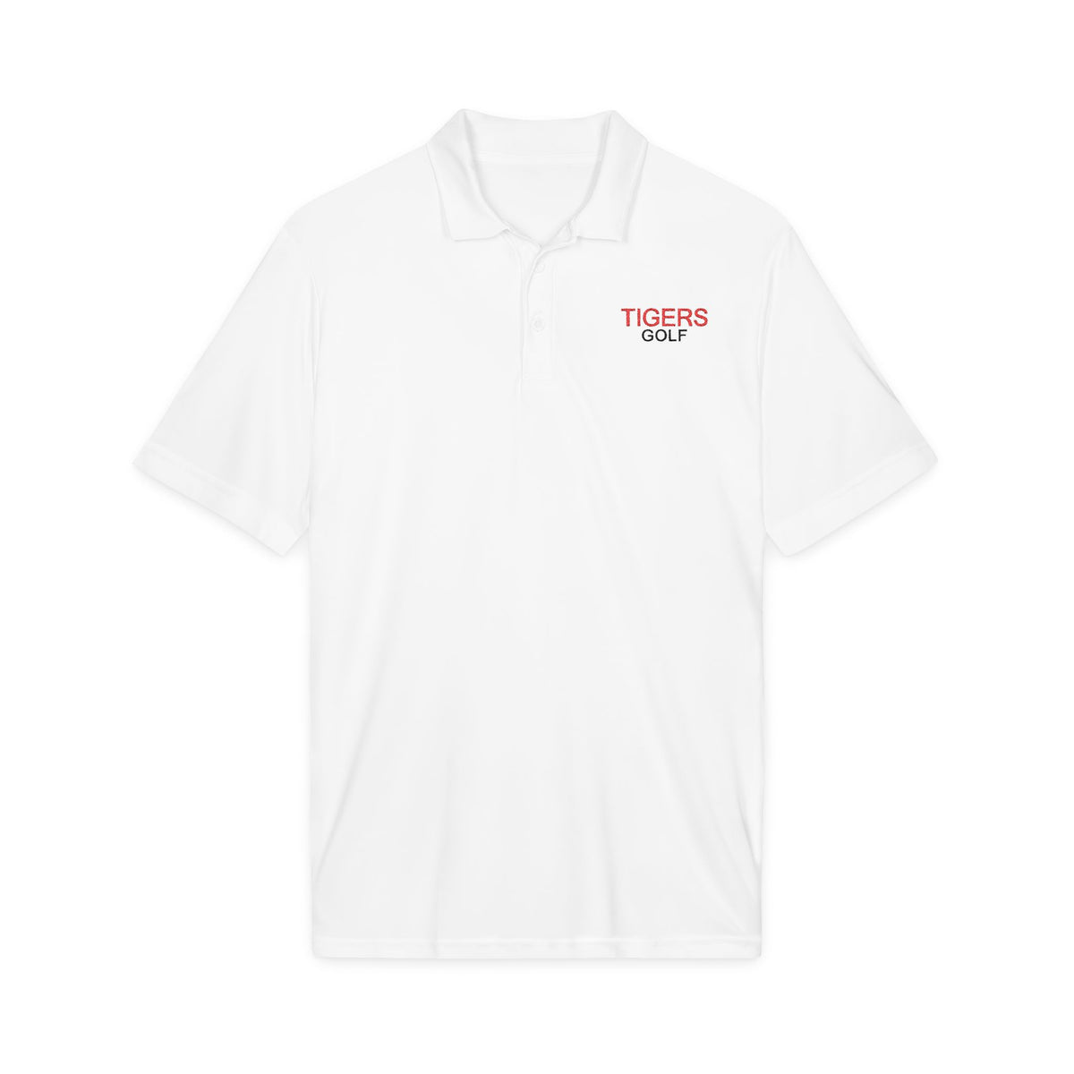 Tigers Golf Embroidered Polo - Red & Black