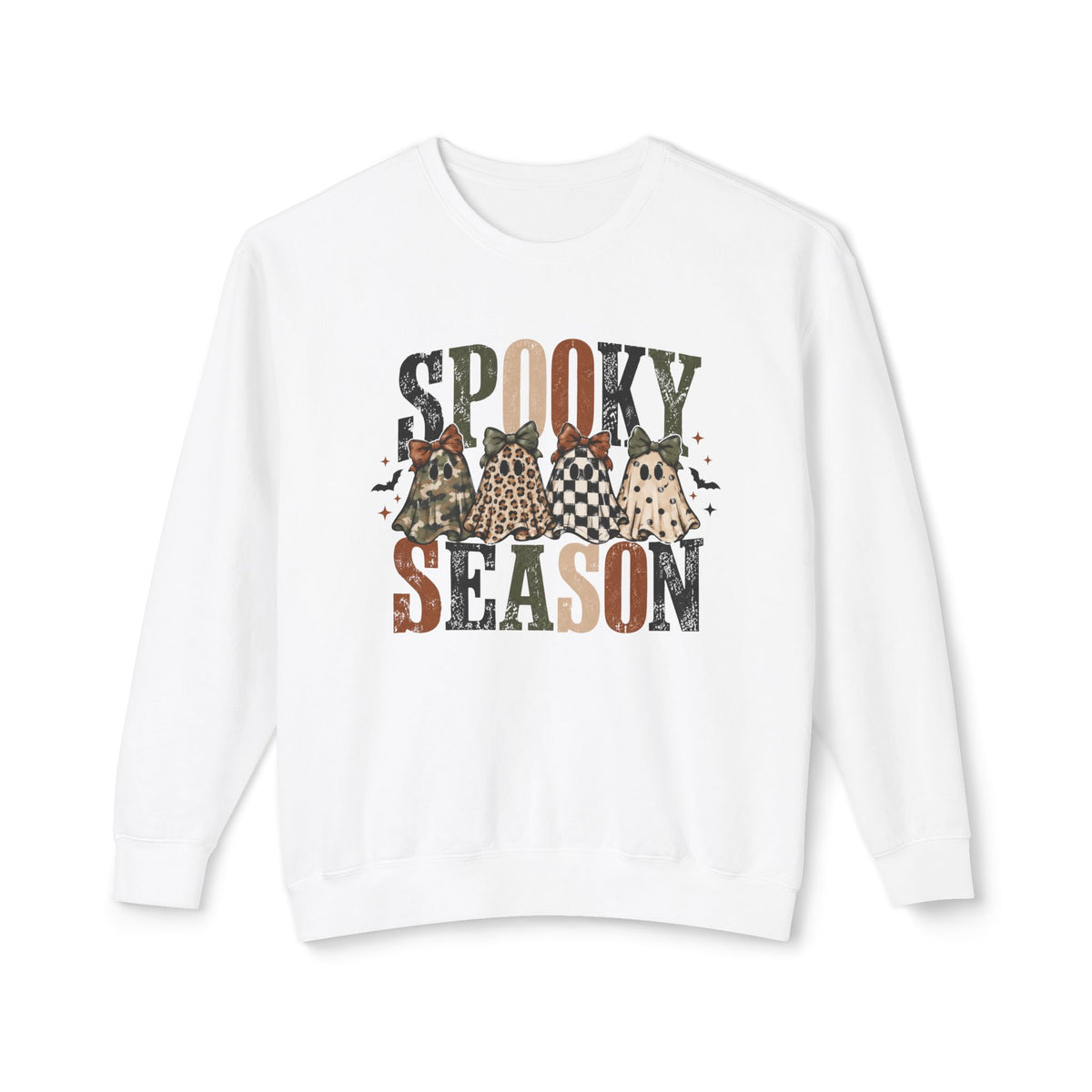 Spooky Season Ghosts Lightweight Crewneck Sweatshirt