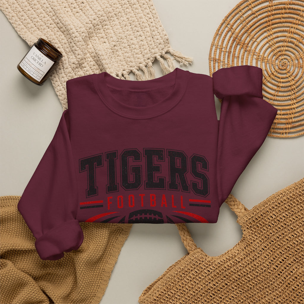 Tigers Football Vintage Logo Sweatshirt | Team Spirit Pullover