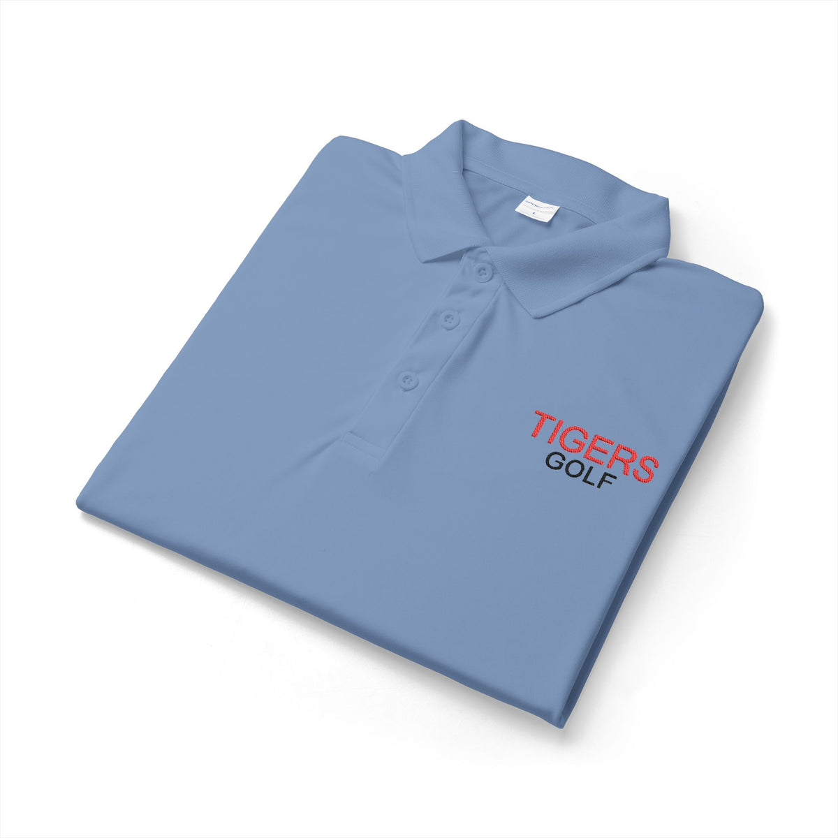 Tigers Golf Embroidered Polo - Red & Black