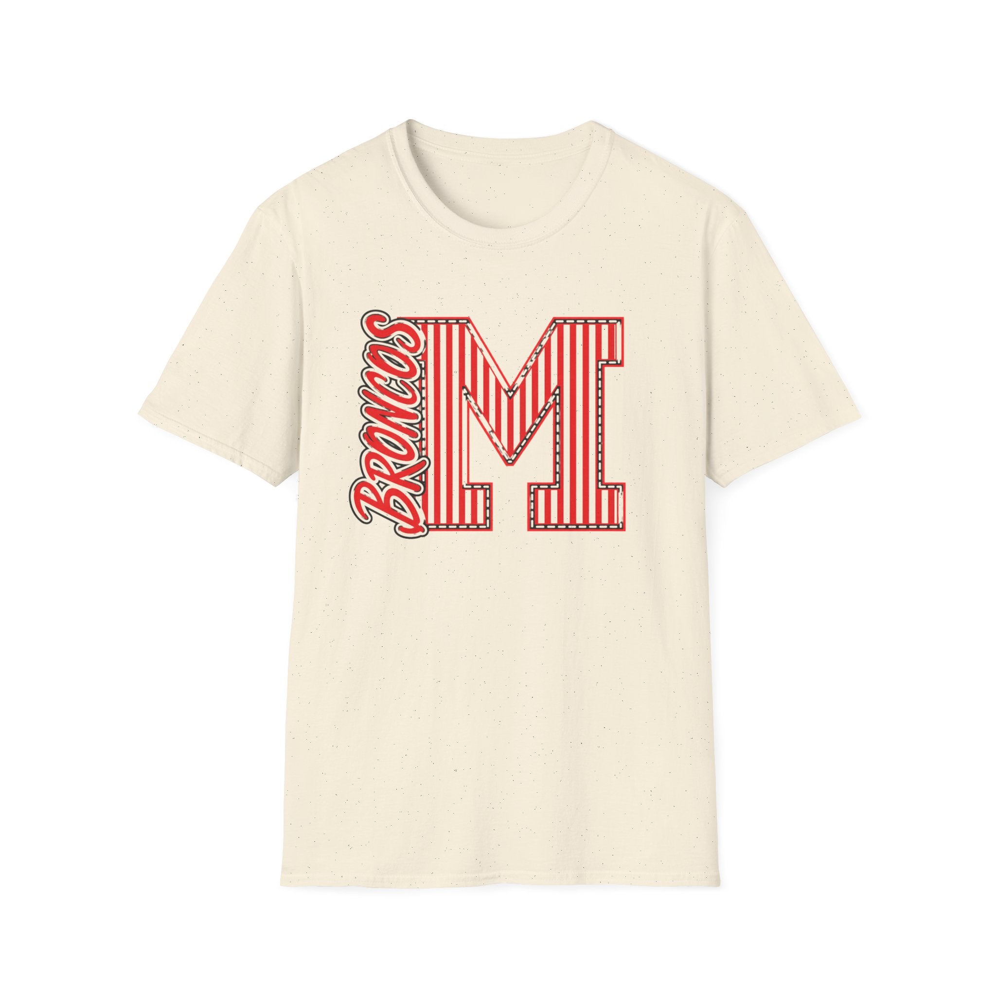 Broncos Varsity "M" Tee - Retro Letter Graphic T-Shirt