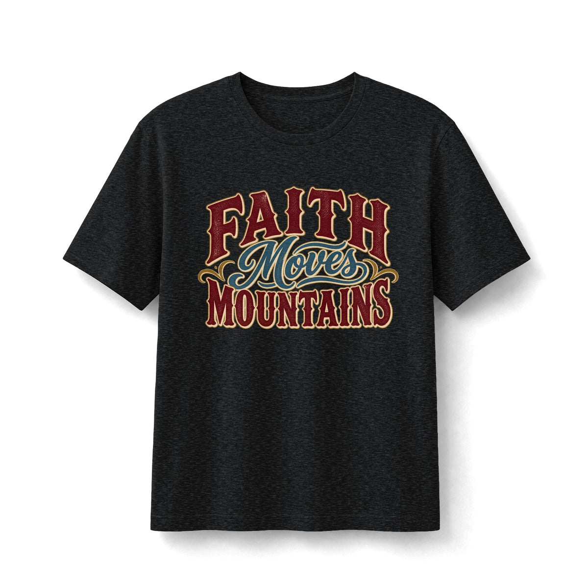 Faith Moves Mountains Vintage Christian T-Shirt