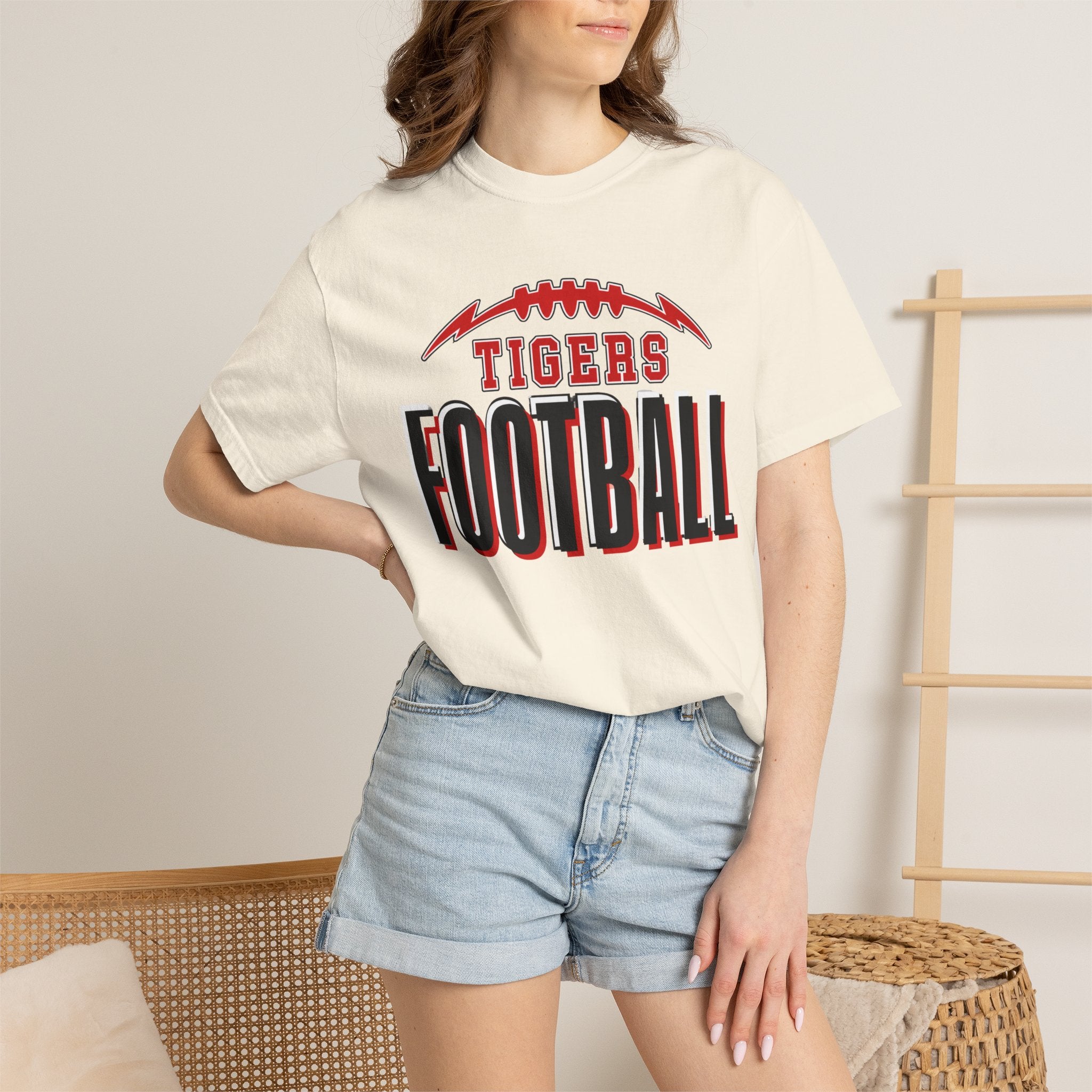 Tigers Football Comfort Colors Tee