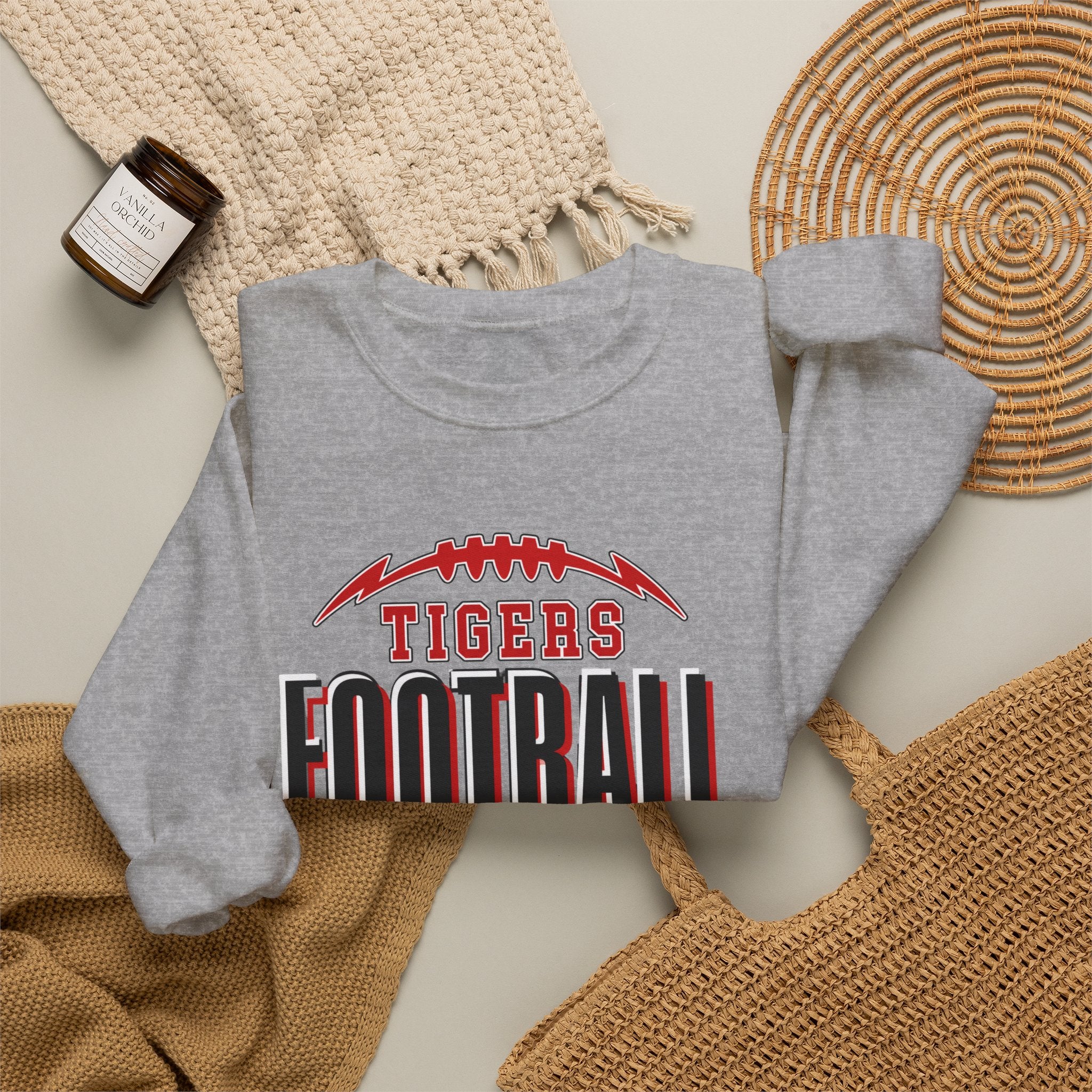 Tigers Gridiron Throwback Crewneck