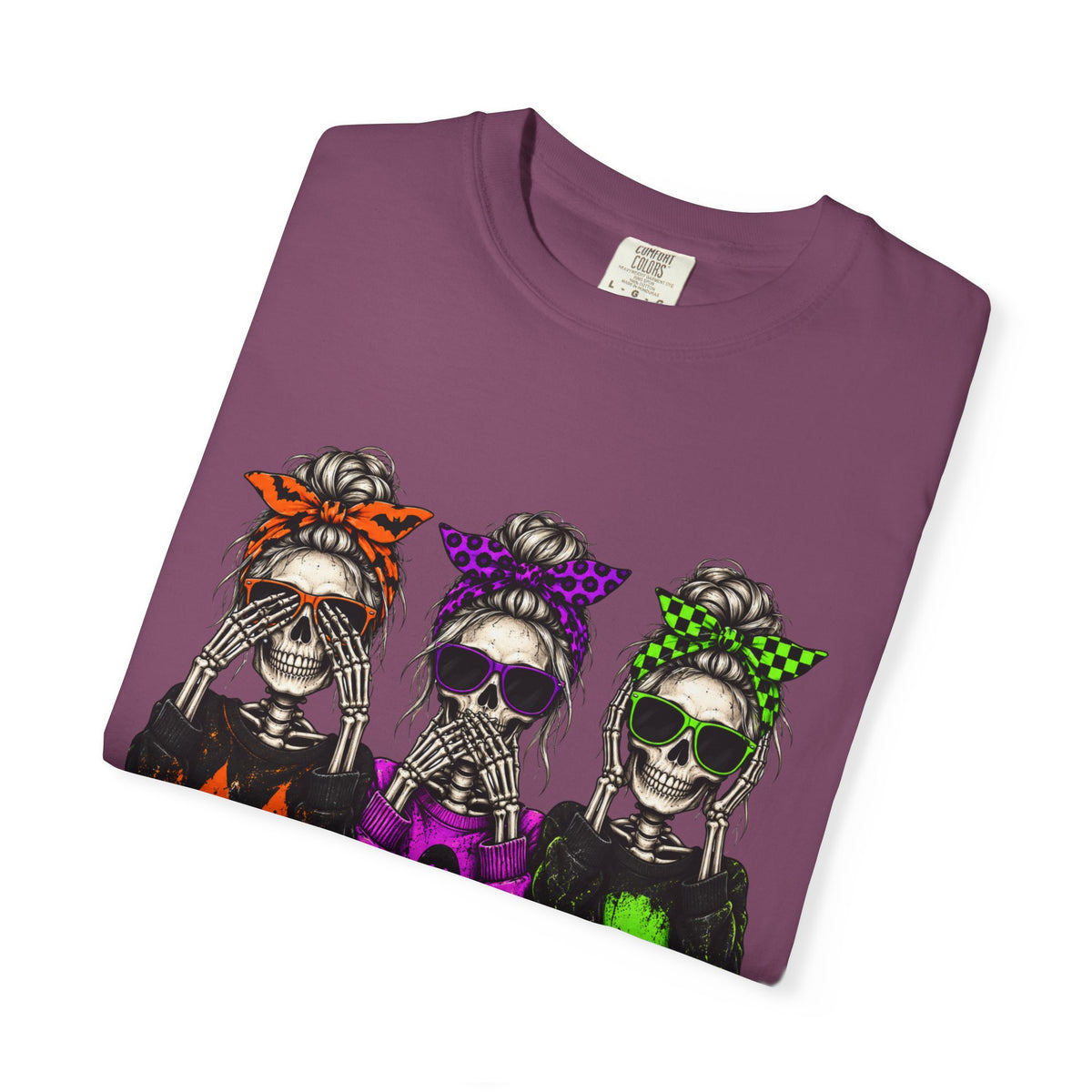 Halloween Skeletons T-Shirt - Colorful Spooky Graphic Tee