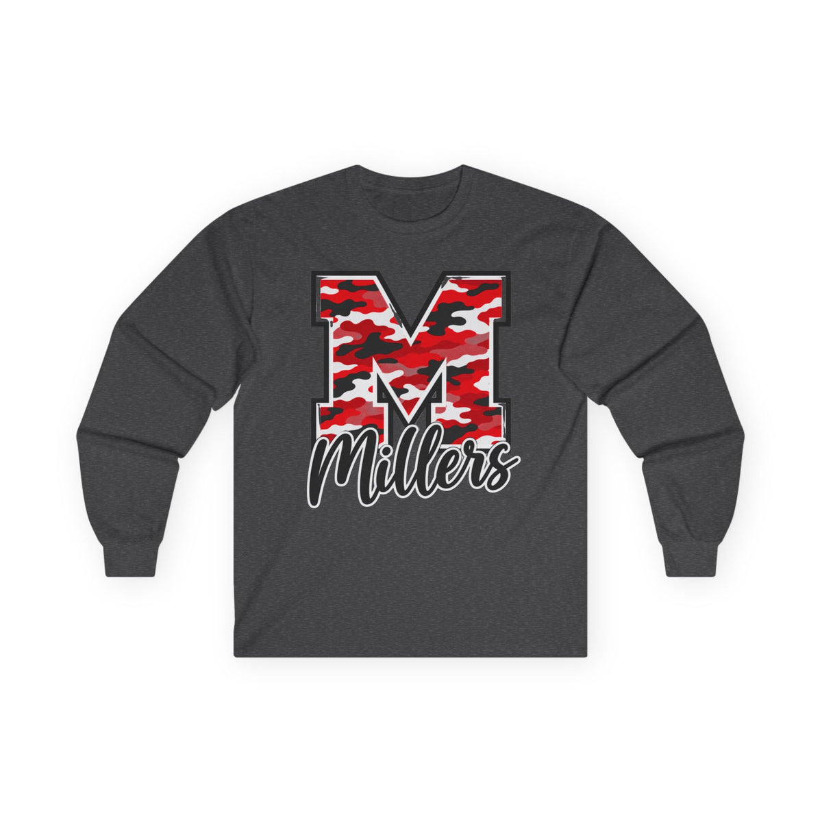 Millers Red Camo "M" Long Sleeve Tee
