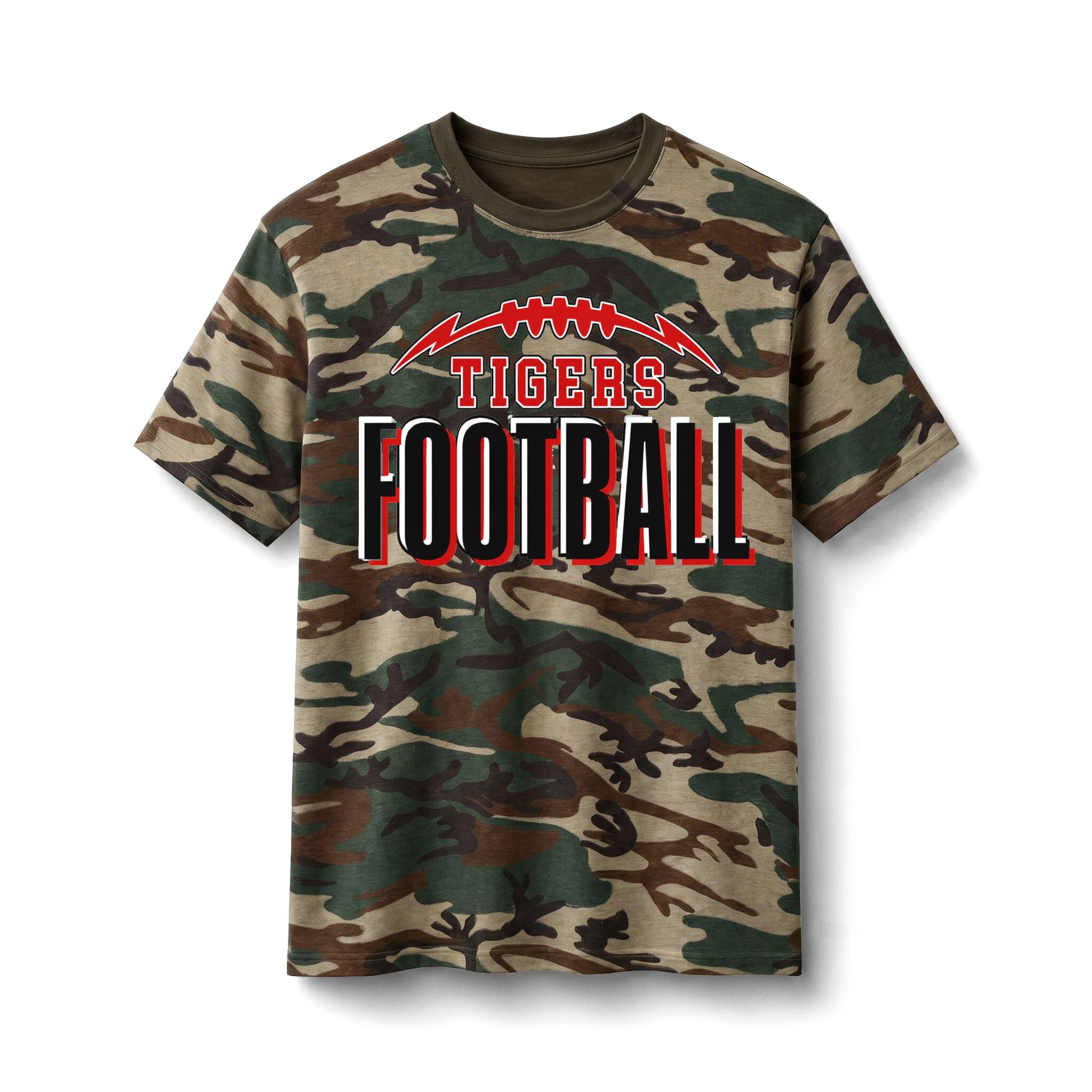 Tigers Football Camo Tee