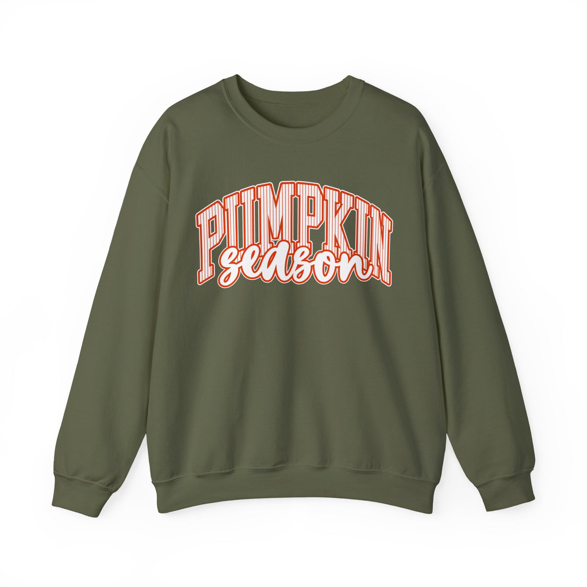 Pumpkin Season Pinstripe Crewneck Sweatshirt