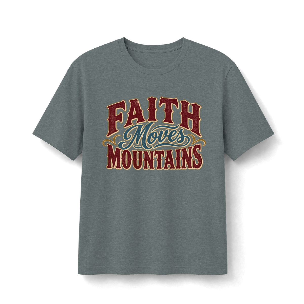 Faith Moves Mountains Vintage Christian T-Shirt