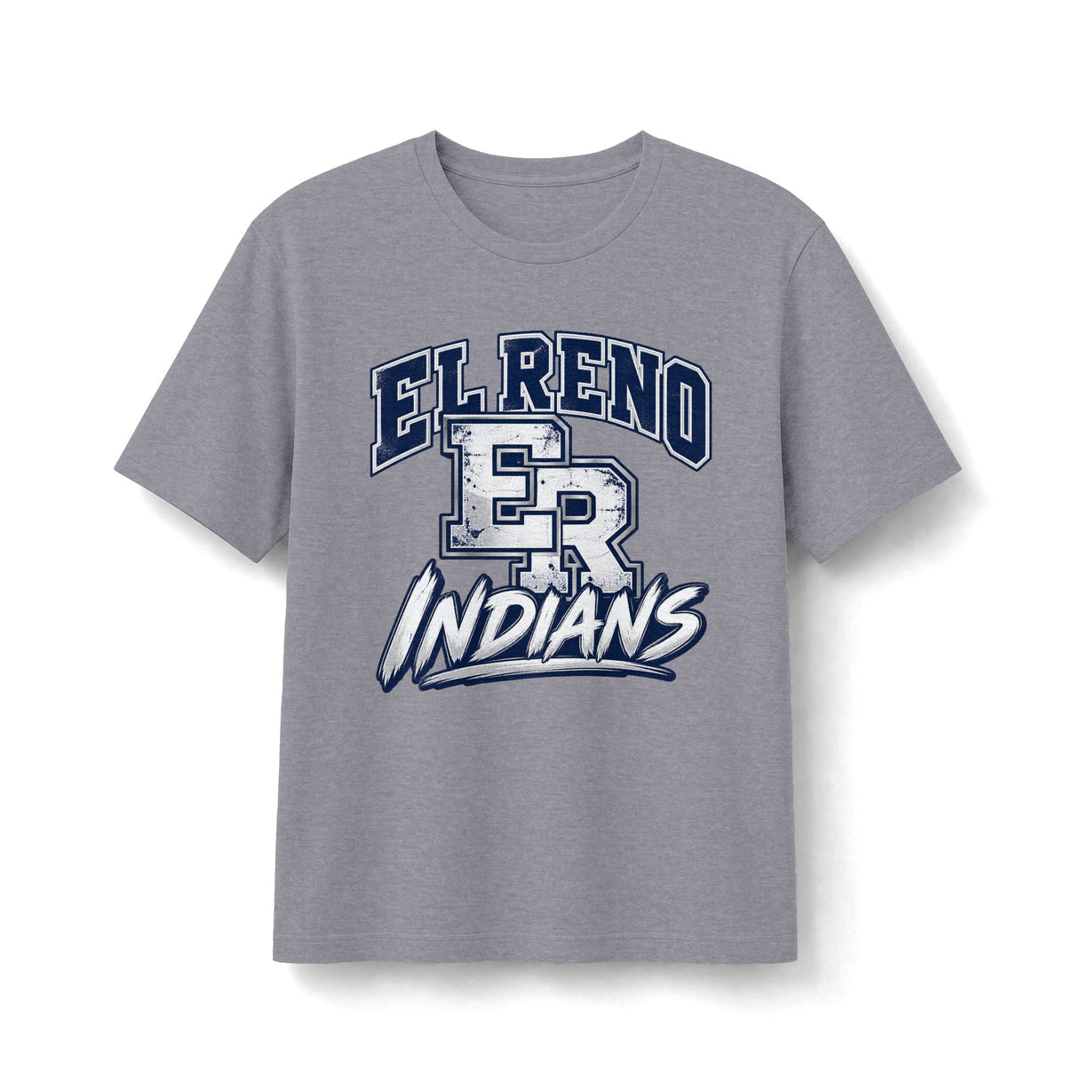 El Reno Indians ER Monogram Tee - Navy & White