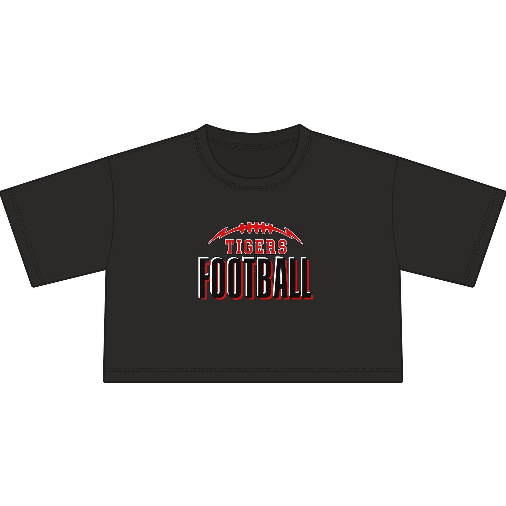 TIGERS Football Garment-Dyed Cropped Tee