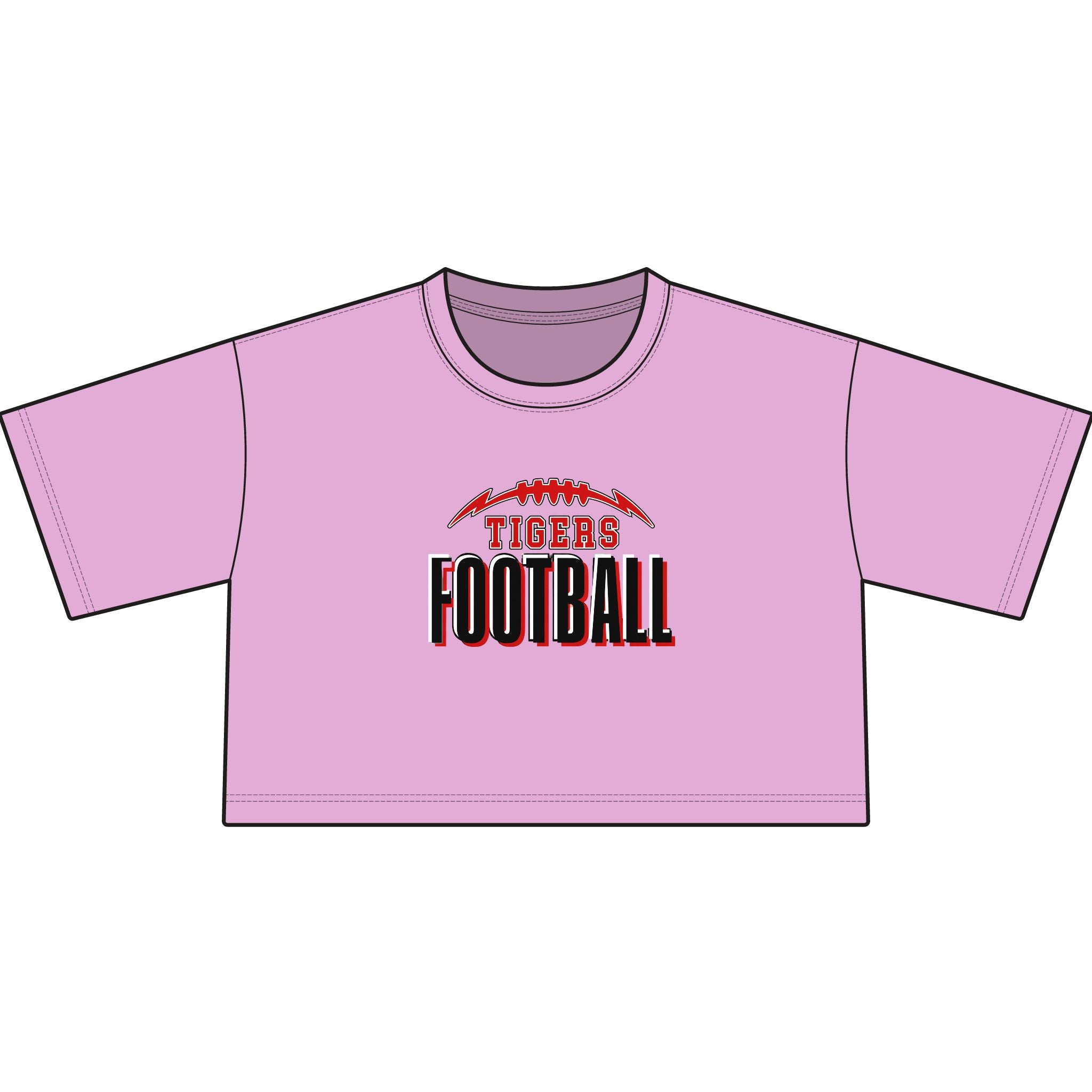 TIGERS Football Garment-Dyed Cropped Tee