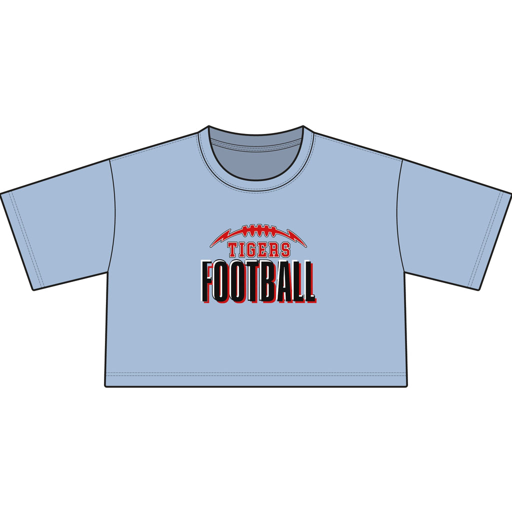 TIGERS Football Garment-Dyed Cropped Tee