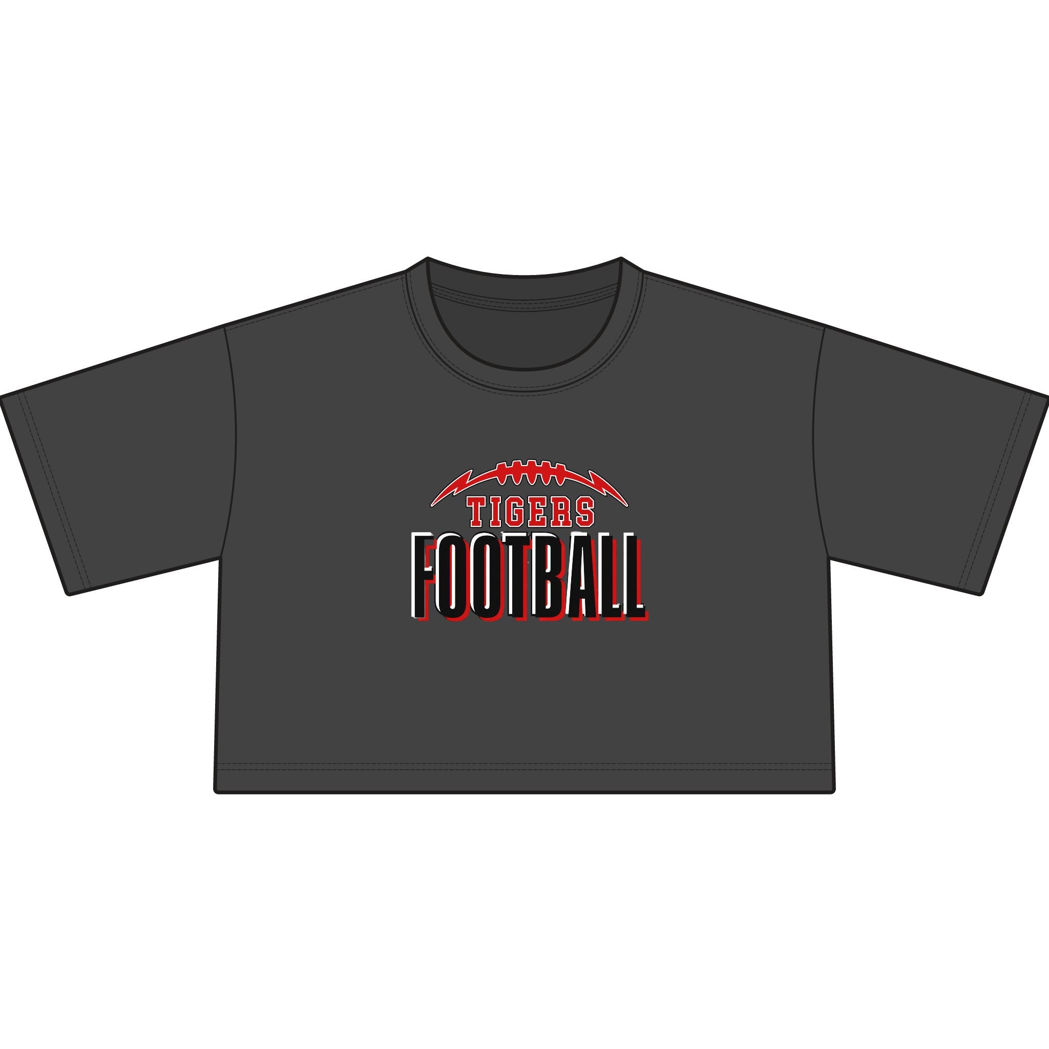 TIGERS Football Garment-Dyed Cropped Tee