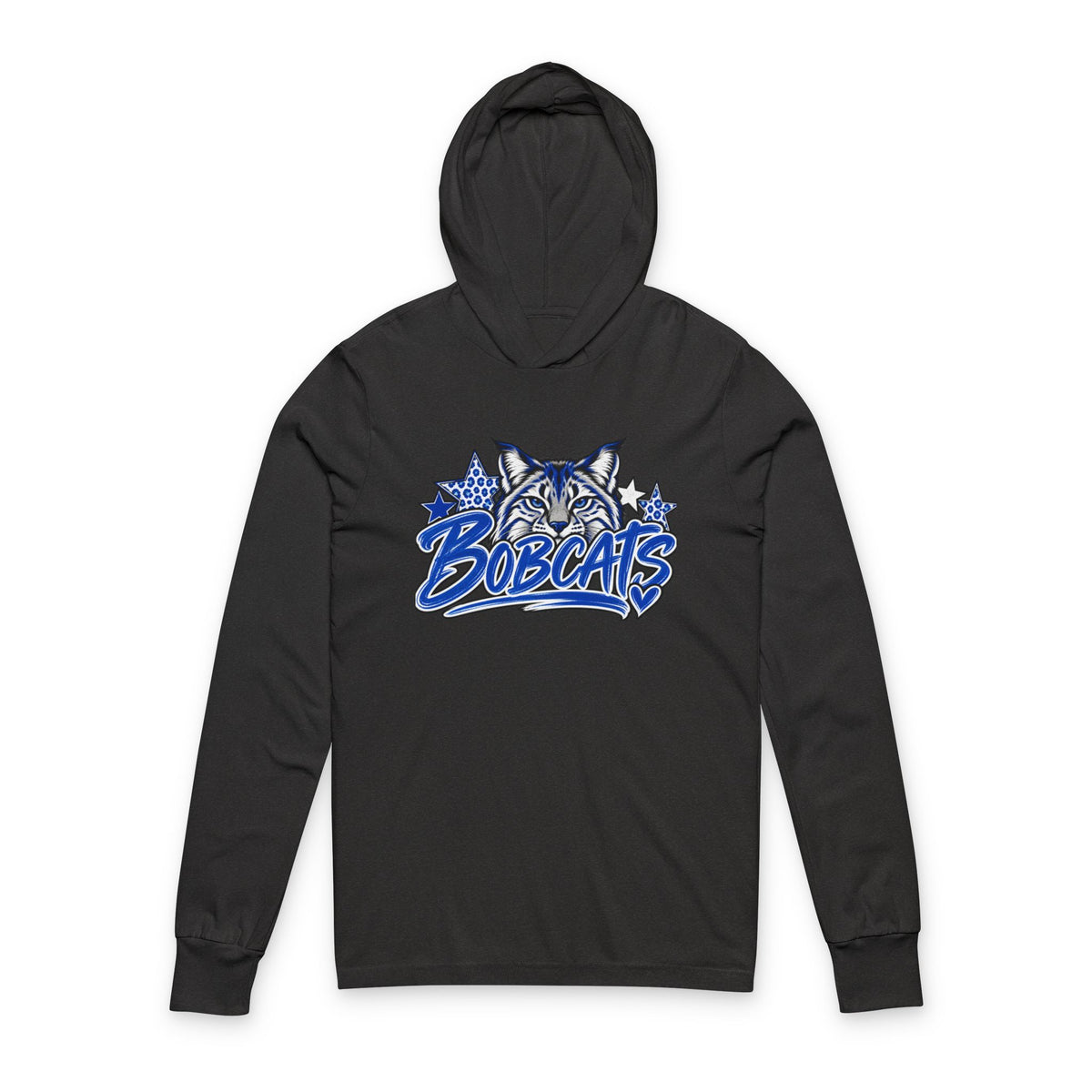 Bobcats Mascot Unisex Hooded Long Sleeve Tee