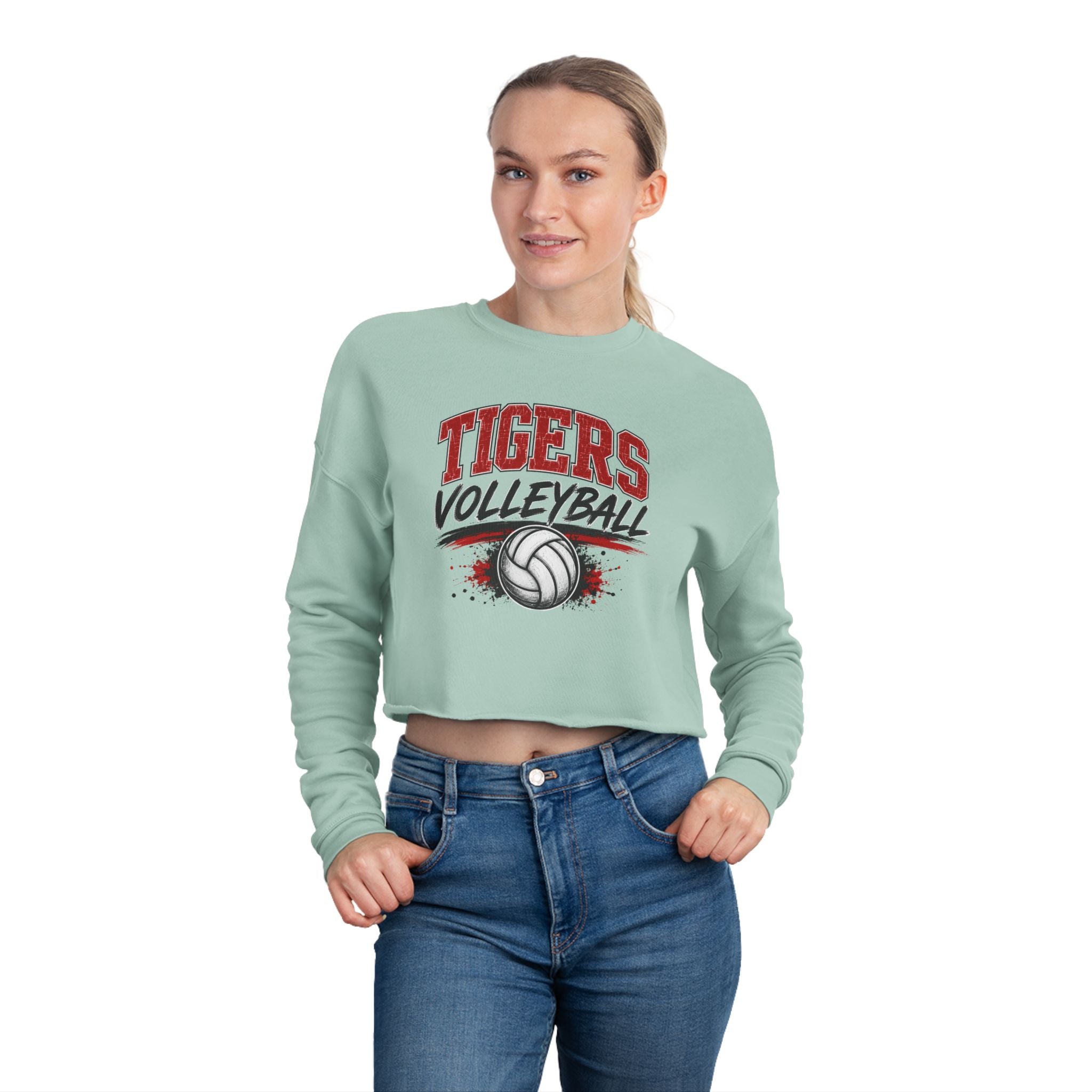 Tigers Volleyball Cropped Sweatshirt