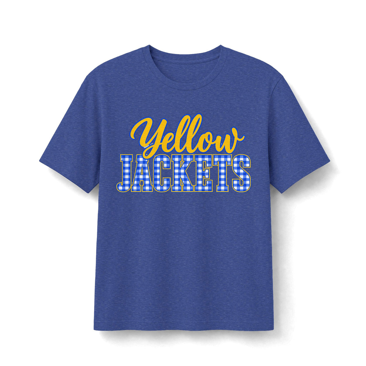 Yellow Jackets Blue Plaid Graphic Tee