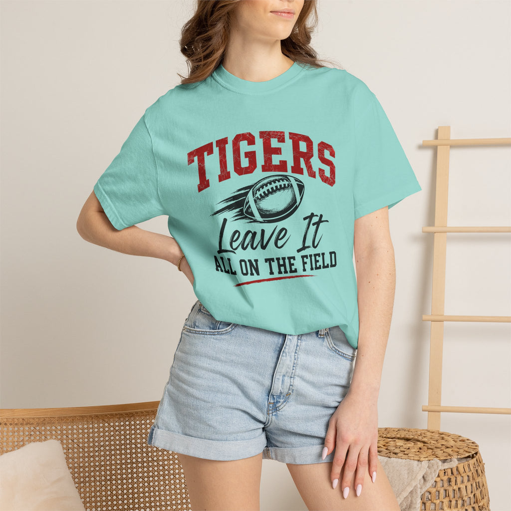 Tigers Leave It All on the Field/Comfort Colors Football Tee