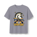 Academy of Blanchard Spartans Bow T-Shirt Navy and Gold Mascot Tee