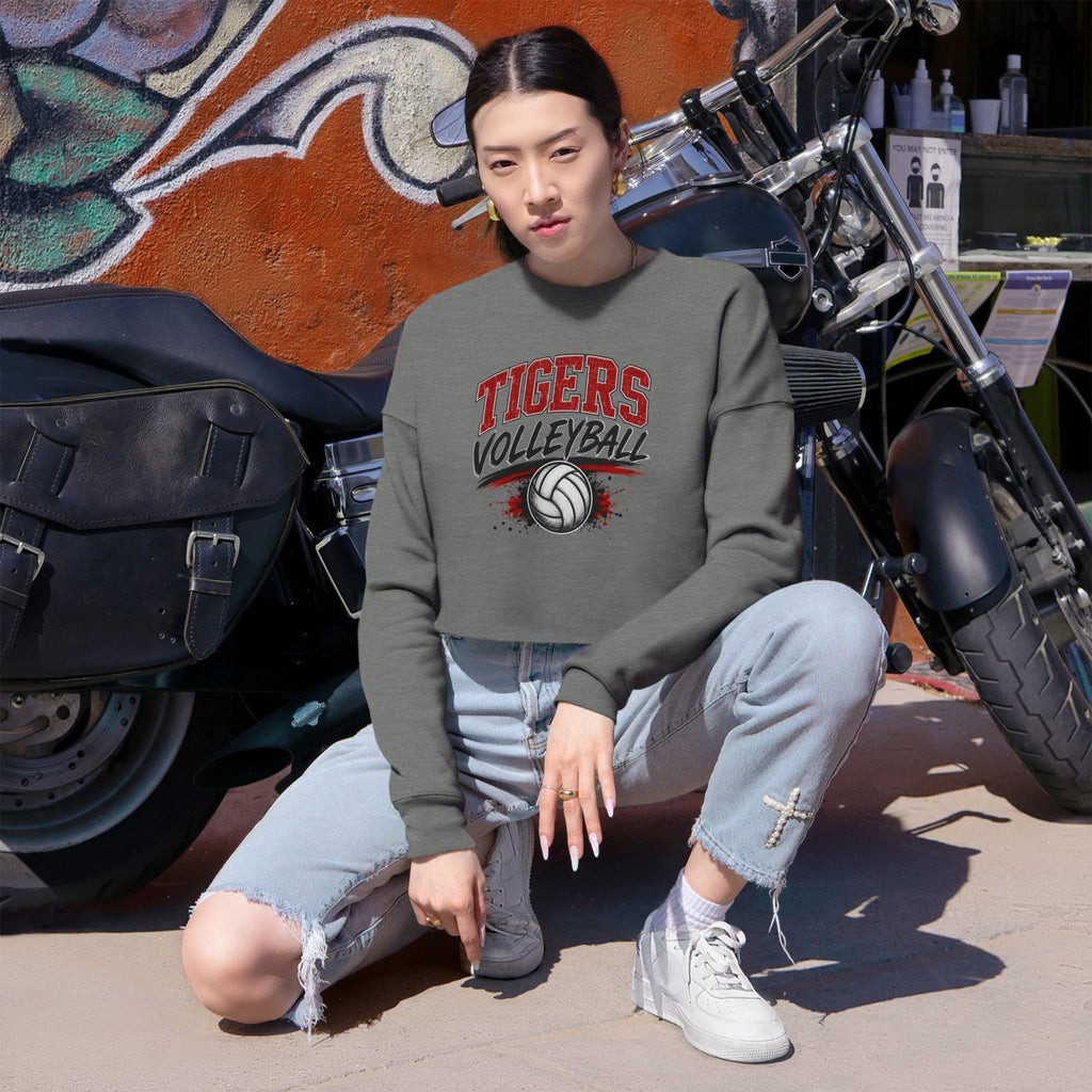 Tigers Volleyball Cropped Sweatshirt