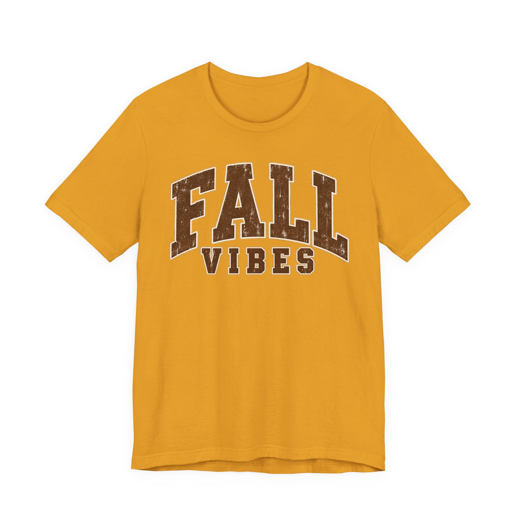 Fall Vibes T-Shirt - Vintage Collegiate Autumn Graphic Tee