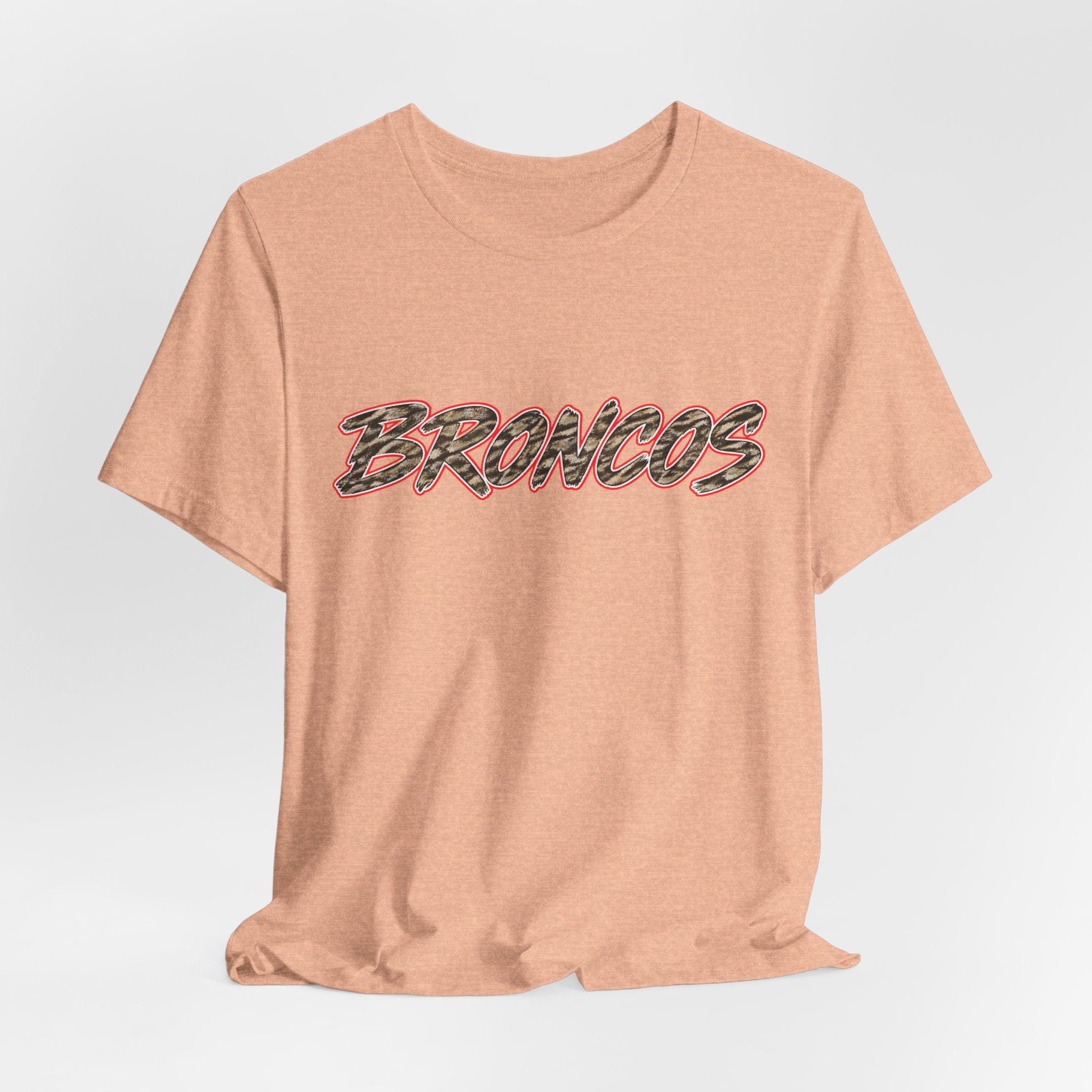 BRONCOS Leopard Print Unisex Tee - Bella+Canvas 3001