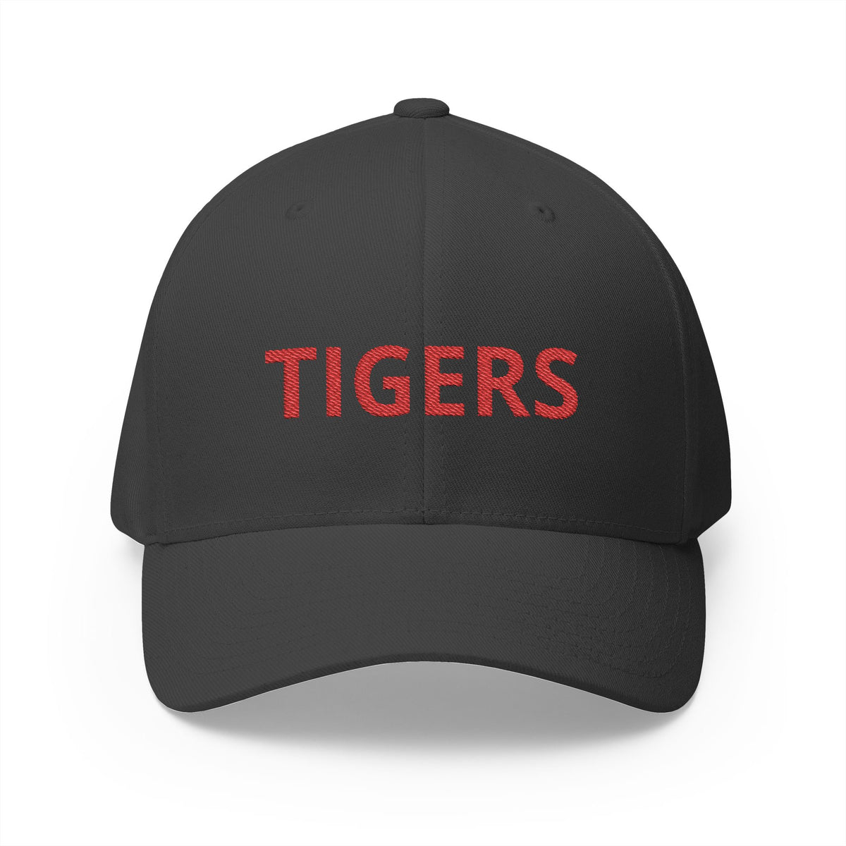 TIGERS Embroidered Flexfit Hat - Red Stitching