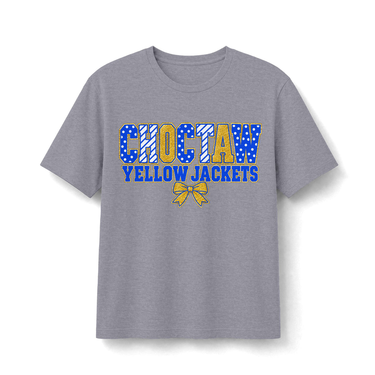 Choctaw Yellowjackets Blue & Gold Bow
