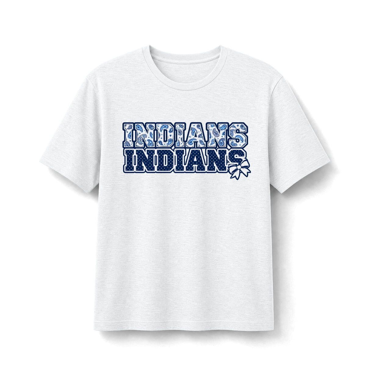 El Reno Indians Stacked Paisley & Bow Tee