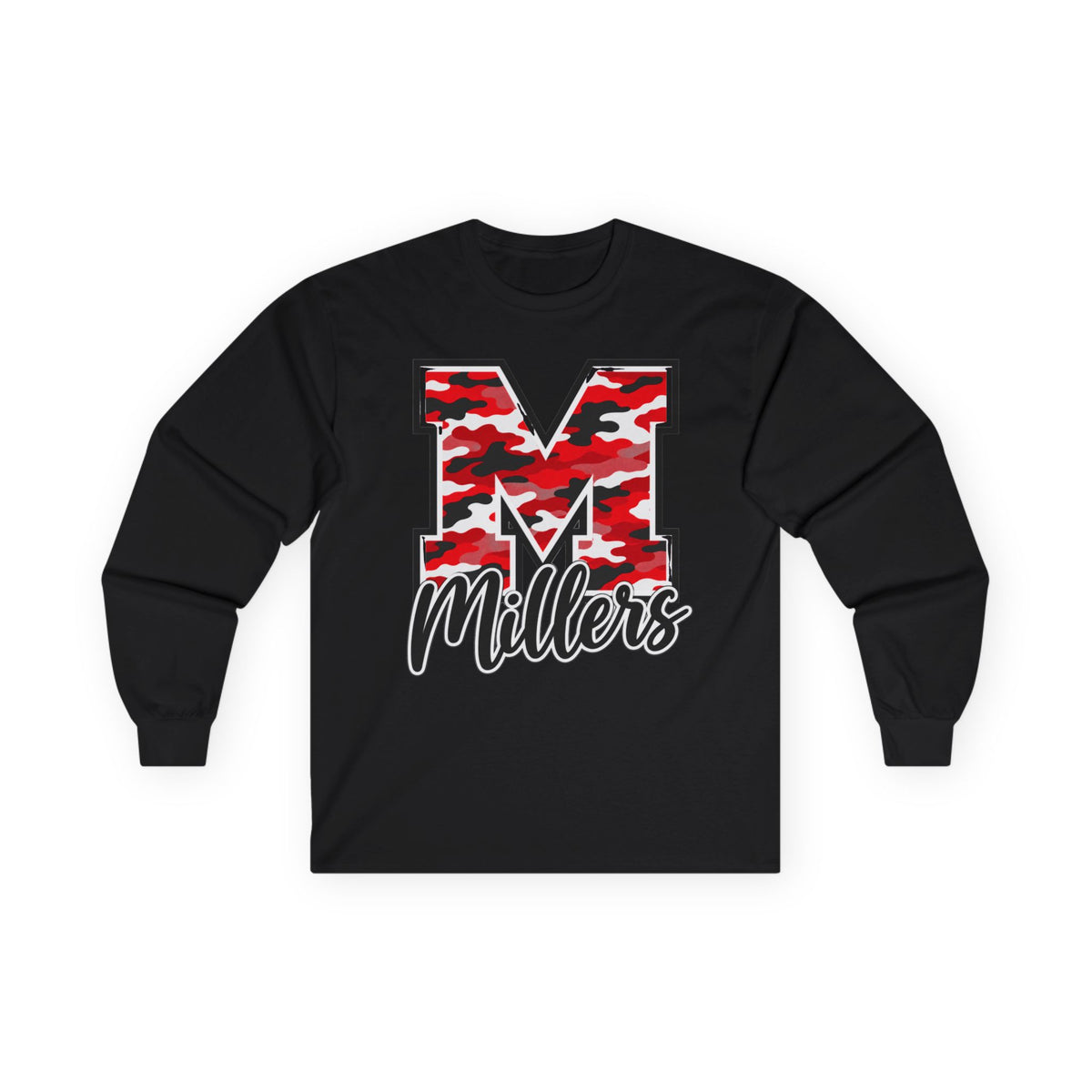 Millers Red Camo "M" Long Sleeve Tee