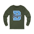 Beavers Distressed Letterman Long Sleeve Tee