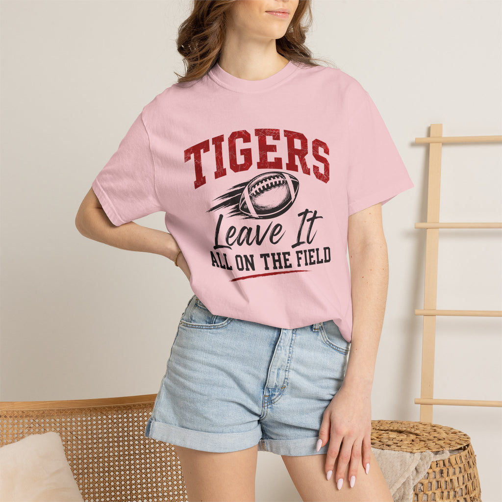Tigers Leave It All on the Field/Comfort Colors Football Tee