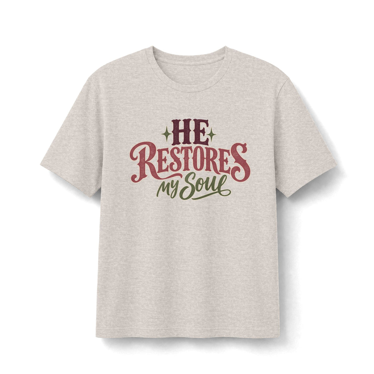 He Restores My Soul Christian Faith T-Shirt