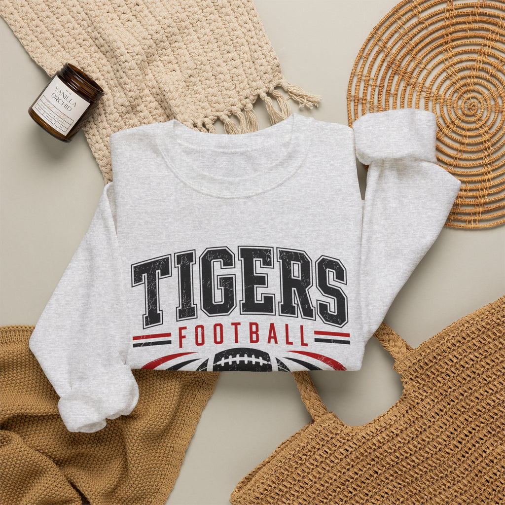 Tigers Football Vintage Logo Sweatshirt | Team Spirit Pullover