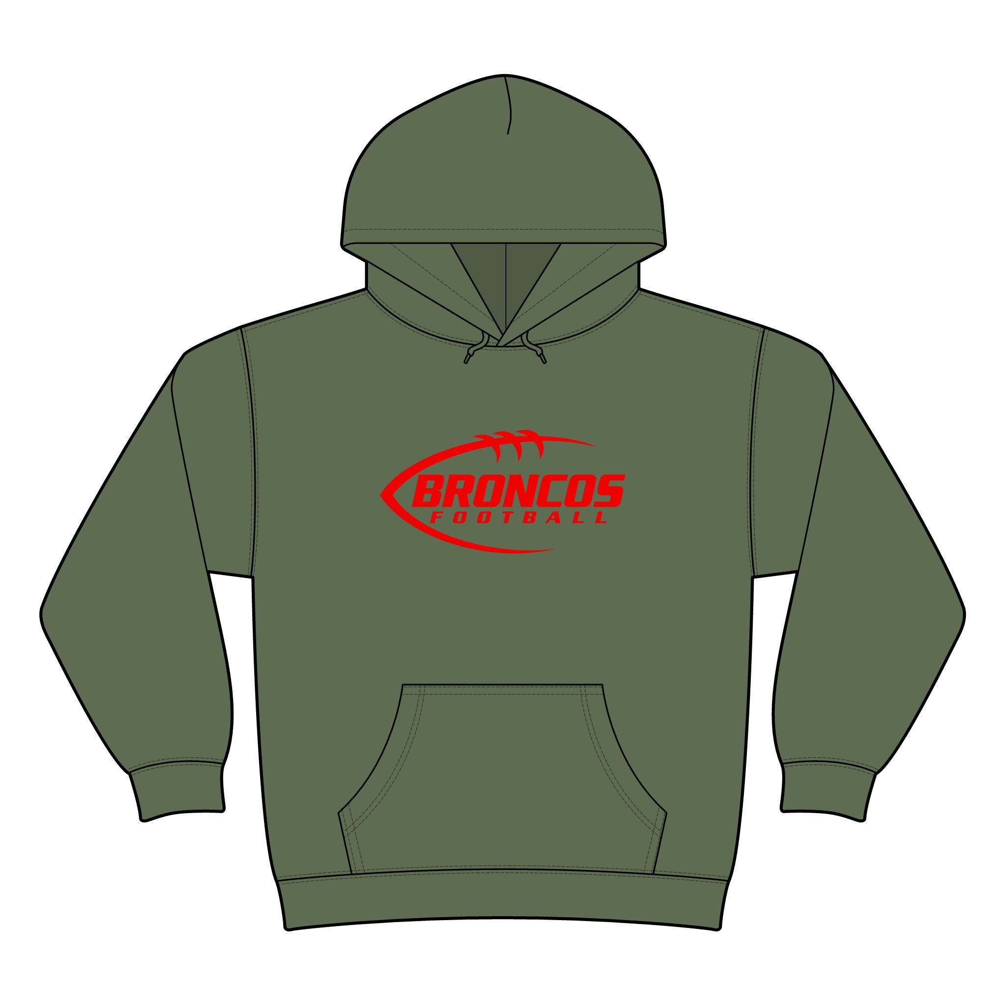 Broncos Football Camo Hoodie