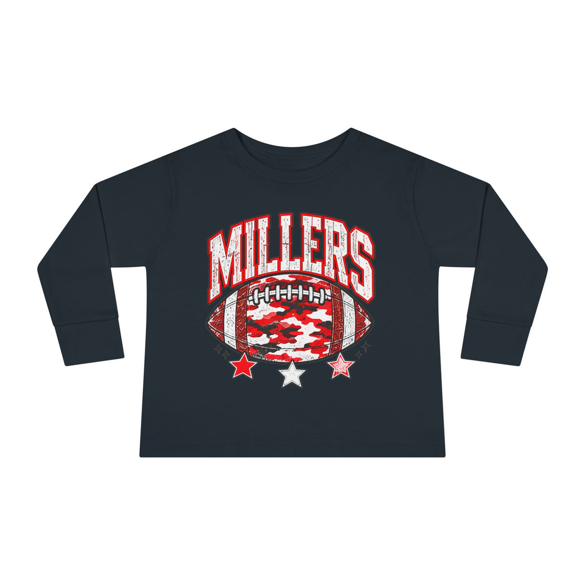 Little Millers Camo Football Toddler Long Sleeve Tee