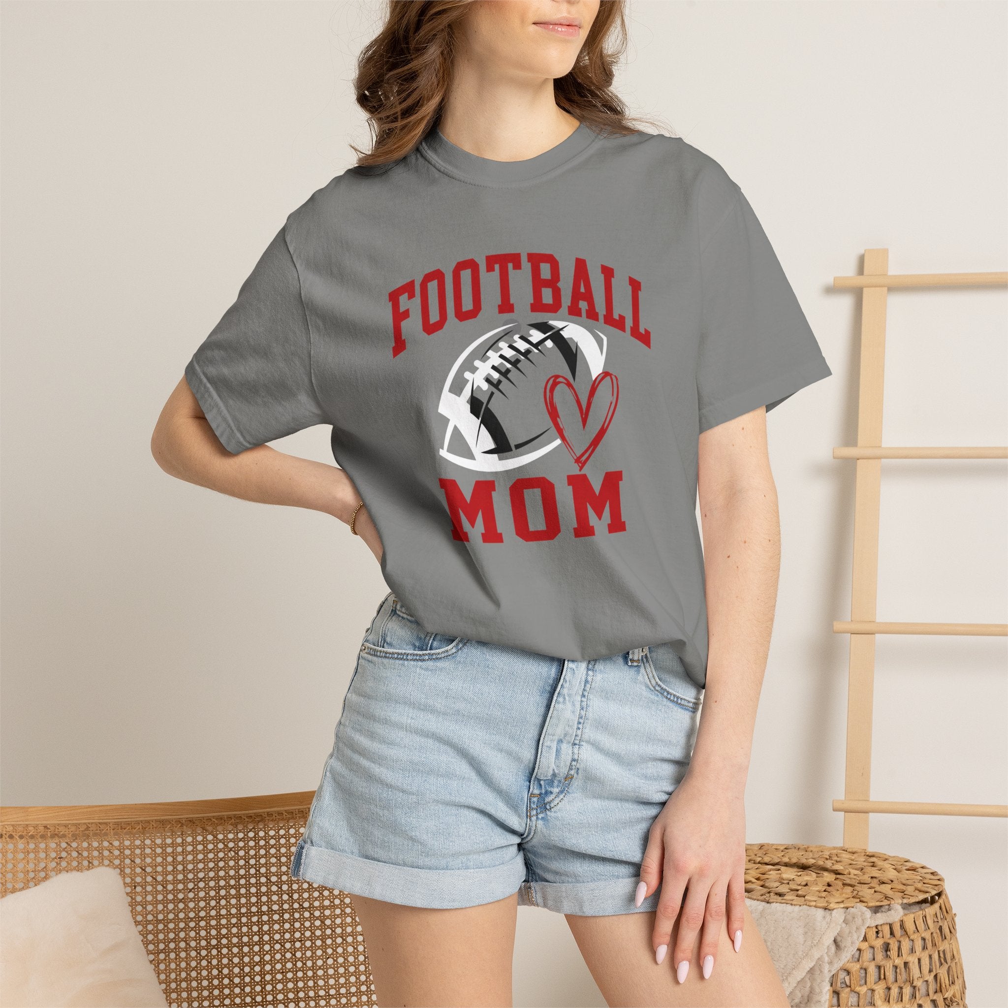 Football Mom Garment-Dyed T-Shirt