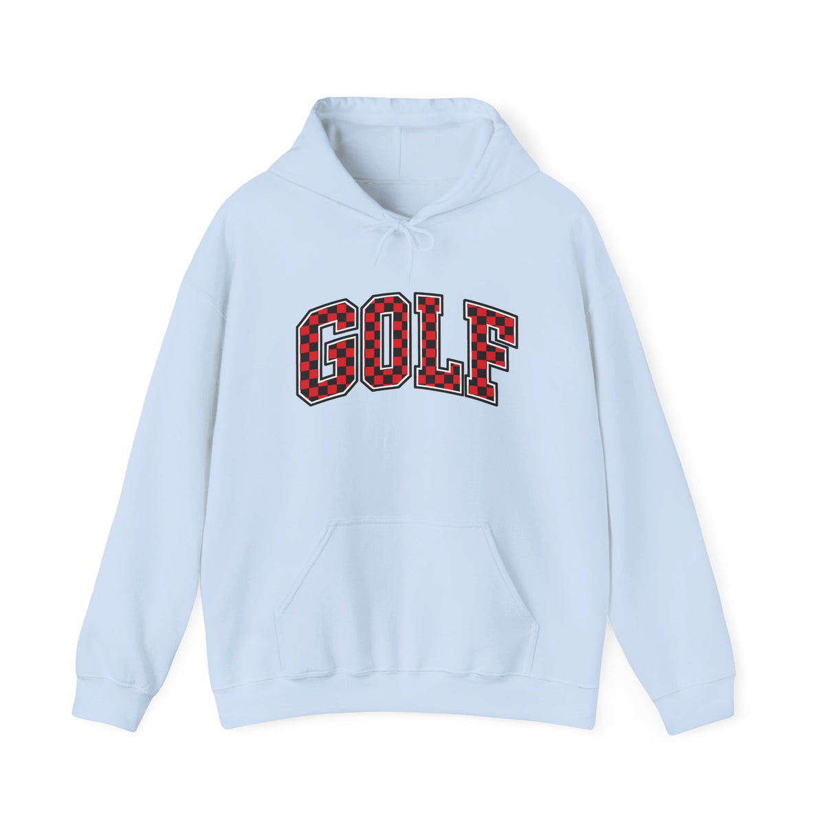 GOLF Checkered Hoodie - Red & Black Varsity Pullover