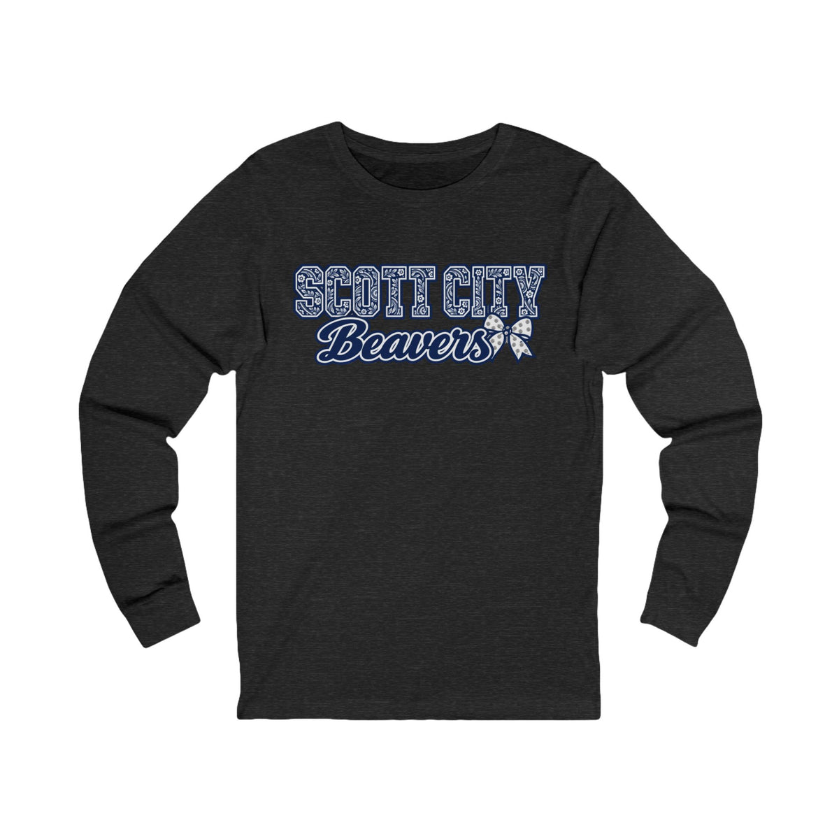 Scott City Beavers Paisley Bow Long Sleeve Tee