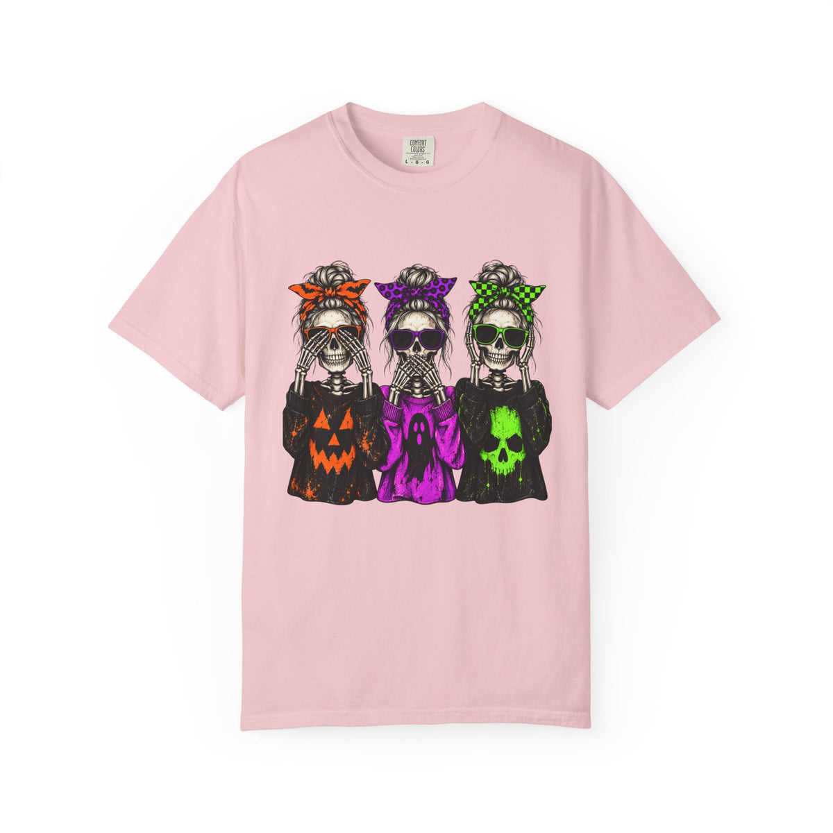 Halloween Skeletons T-Shirt - Colorful Spooky Graphic Tee