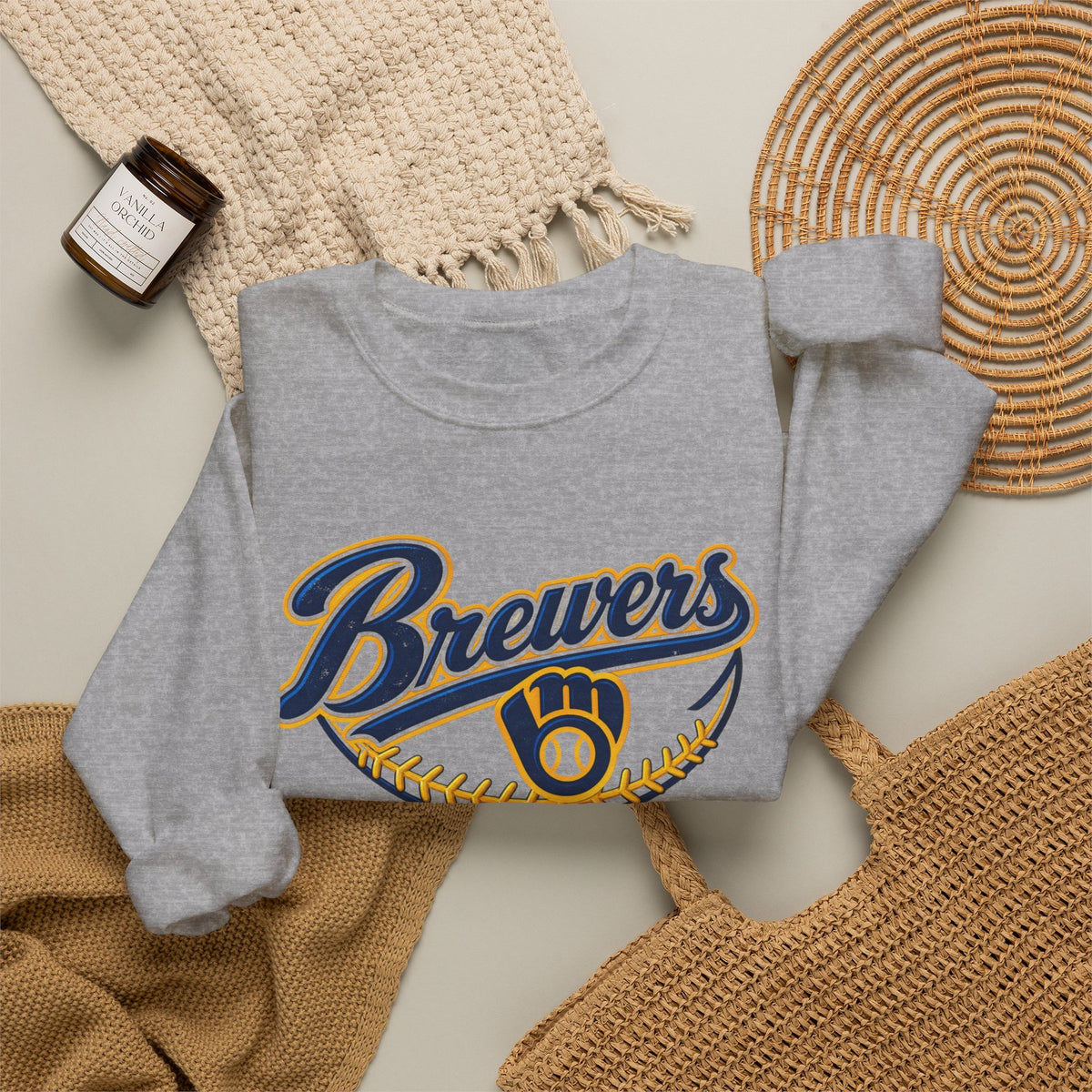 Brewers Baseball Logo Crewneck Sweatshirt