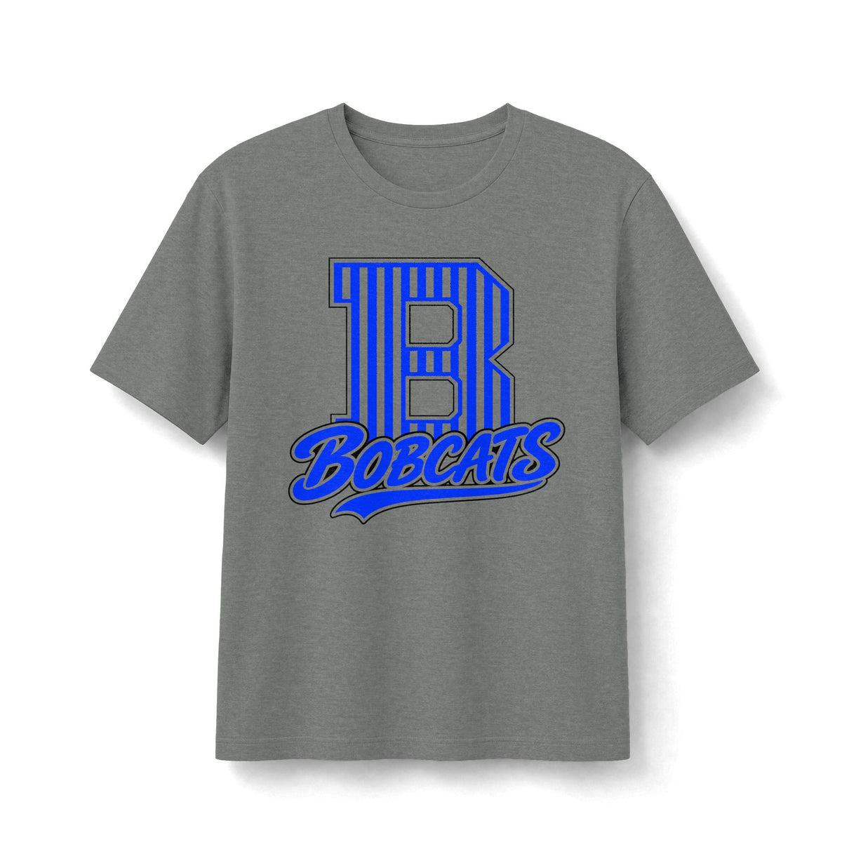 Bobcats Striped Varsity B Graphic Bella+Canvas Tee