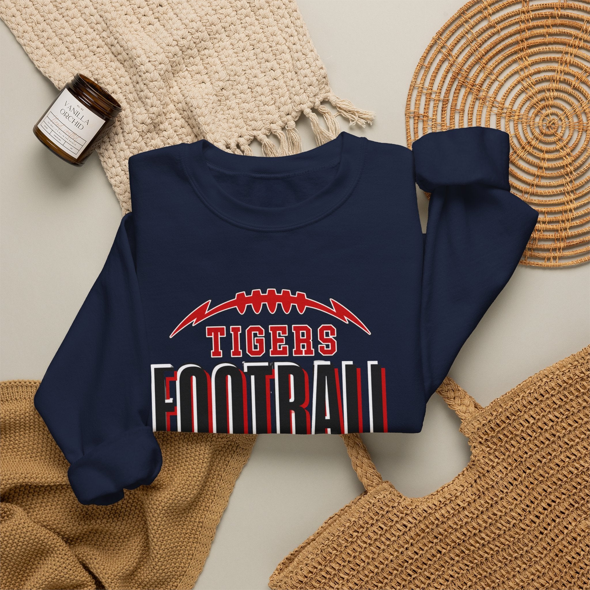 Tigers Gridiron Throwback Crewneck