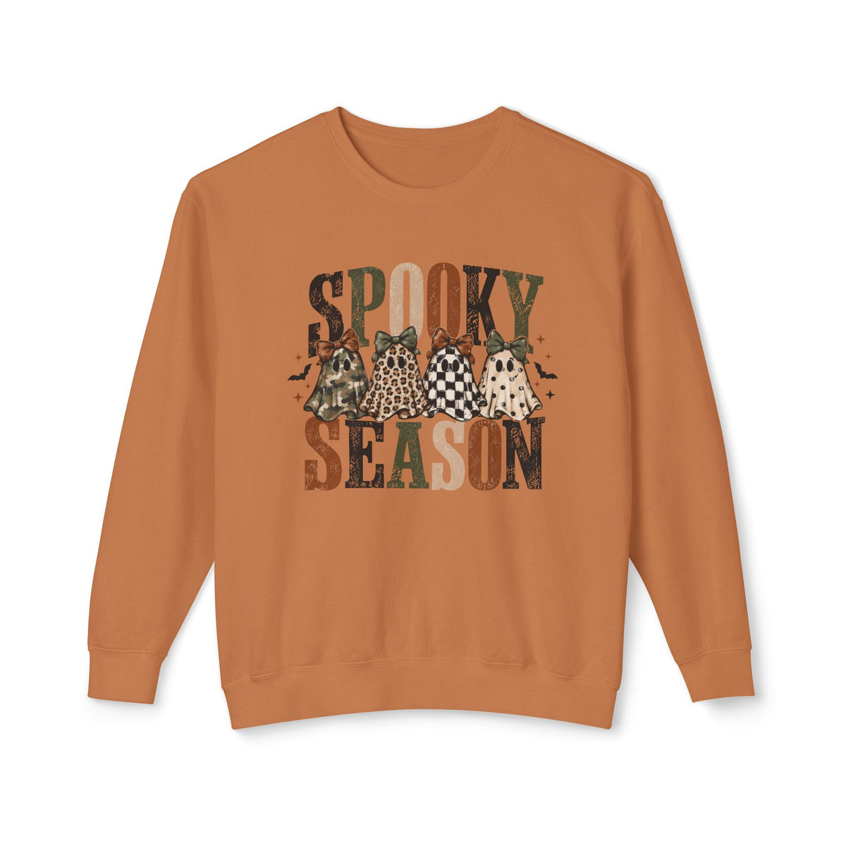 Spooky Season Ghosts Lightweight Crewneck Sweatshirt