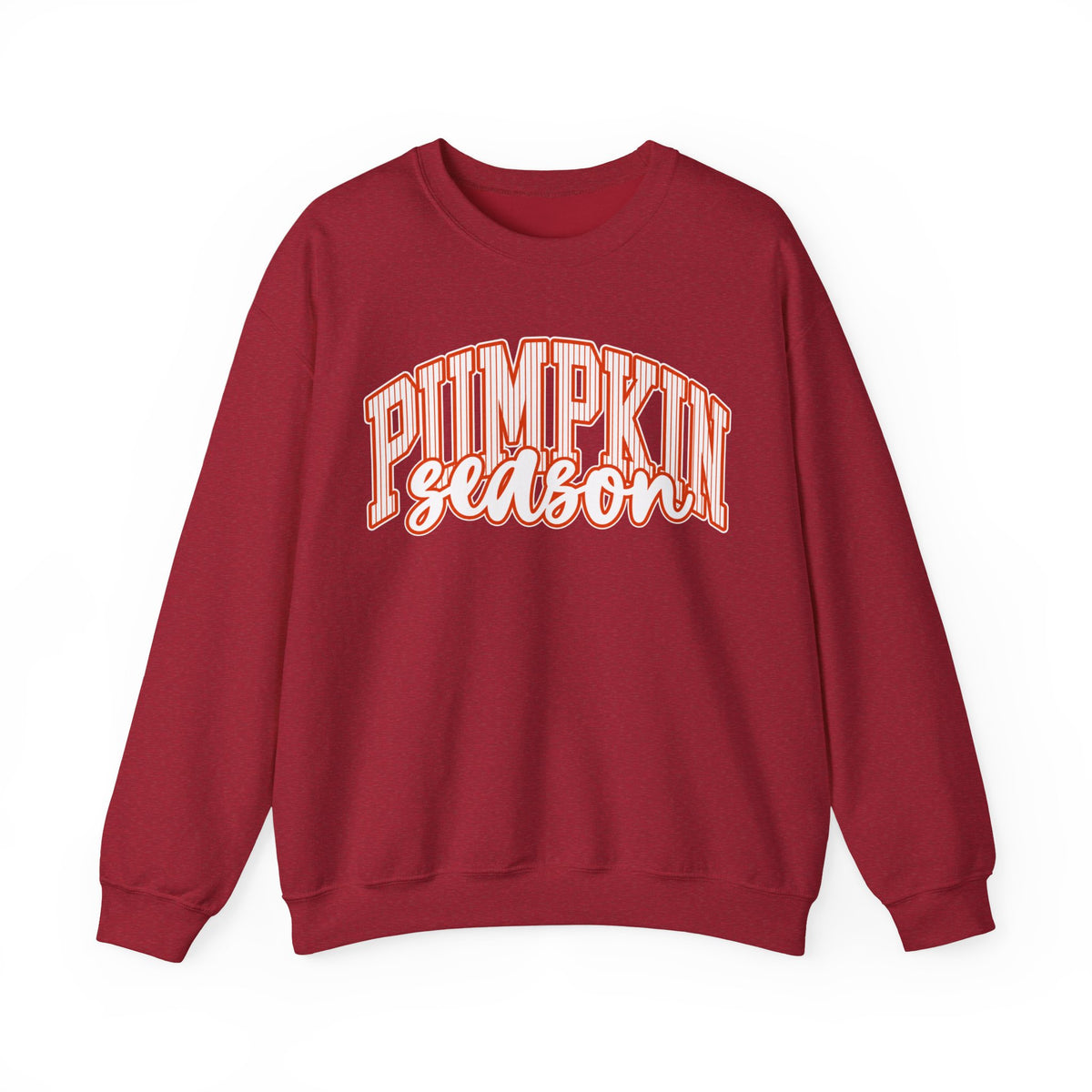 Pumpkin Season Pinstripe Crewneck Sweatshirt